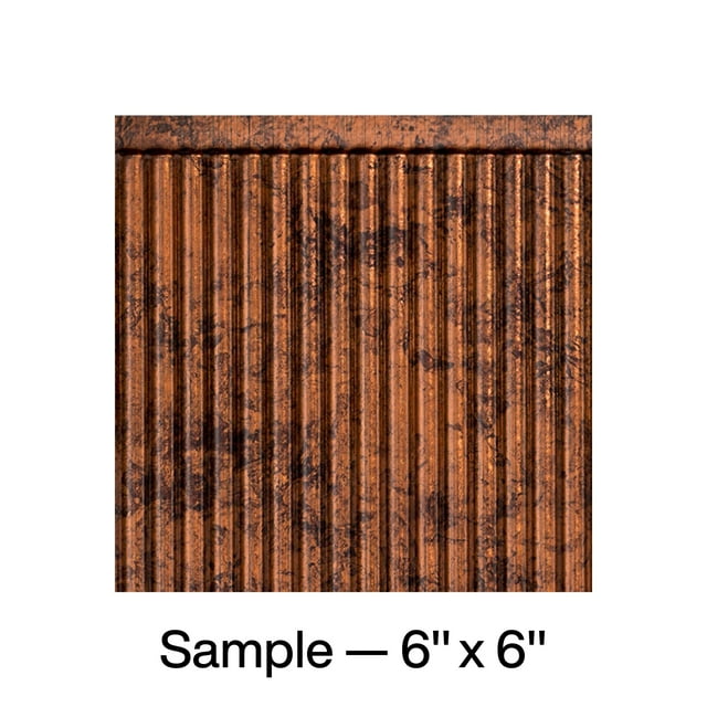 FASÄDE Rib Decorative Vinyl Backsplash Panel in Moonstone Copper (6X6 Inch Sample)