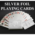 thumbnail image 4 of Vgrassp Silver Deck Of Waterproof Playing Cards For Adult - Highly Flexible, Durable Playing Cards With Great Slip & Design | With Much Better Look | Use For Party & Game | Playing Cards, 4 of 5