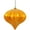 Antique Gold, variant on Vickerman 5.7" Emerald Shiny Onion Christmas Ornament, UV treated, Set of 3