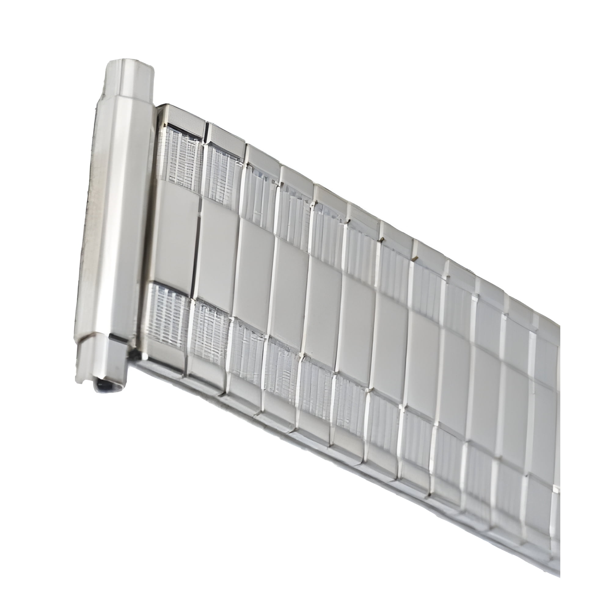 18-22MM EXTRA LONG STAINLESS STEEL SILVER STRETCH EXPANSION WATCH BAND STRAP 6.4 INCHES LONG