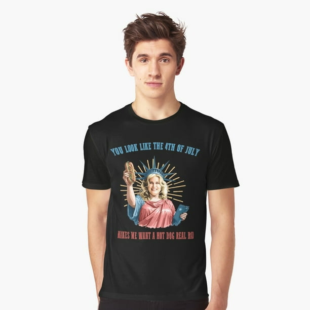 Camiseta con capucha y diseño de "Parece que el 4 de julio me da muchísimas ganas de un perrito caliente". Regalo divertido del 4 de julio. Camisetas.