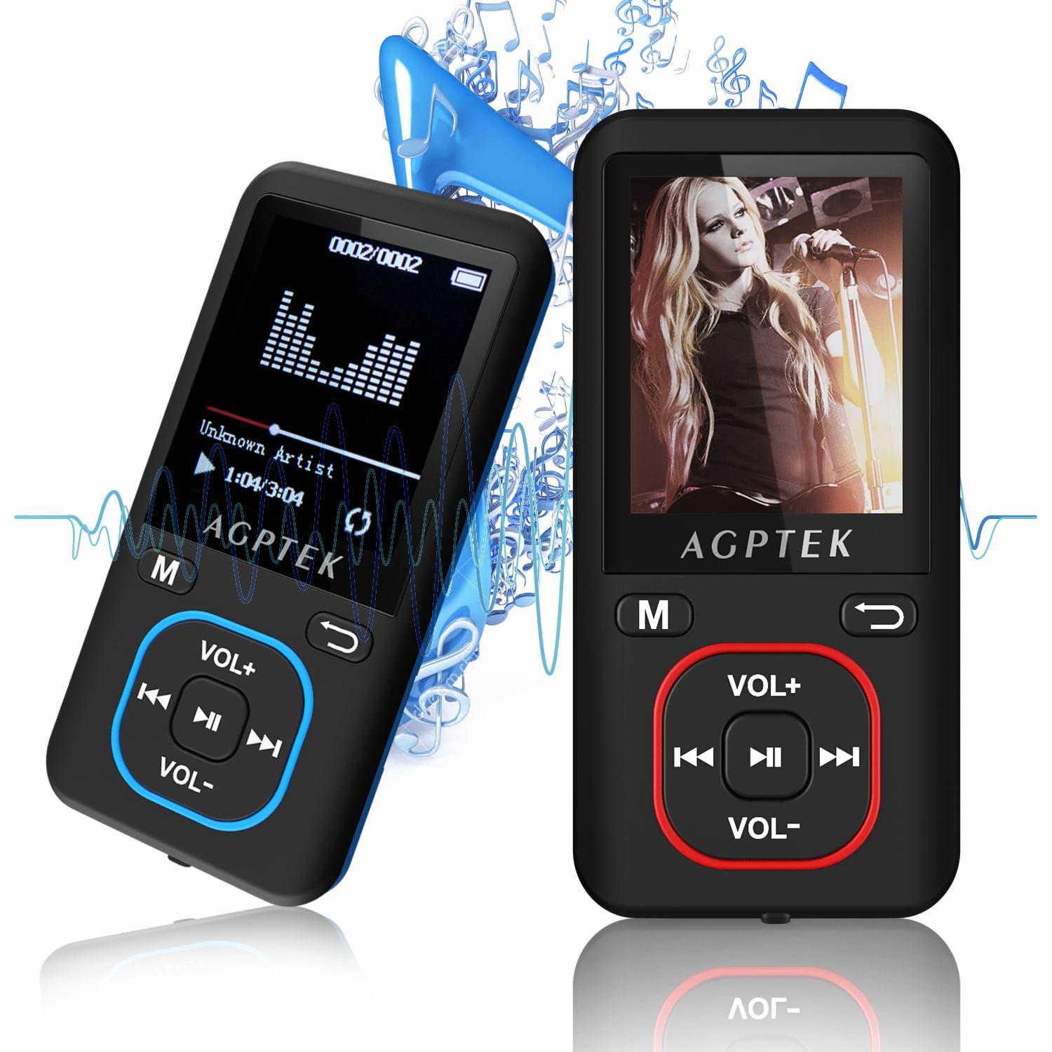 TSV Portable MP3 MP4 Player with FM Radio & Earphone - 16GB MP3 Mini ...