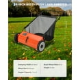 thumbnail image 4 of Ataucjin Push Lawn Sweeper,26 inch Width Enhanced 4-Brush System, 7 ft Capacity Heavy Duty Steel Frame, Ideal for Yard and Garden Cleanup, 4 of 6