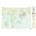 thumbnail image 3 of USGS 14x10 Black Modern Framed Museum Art Print Titled - Bar Harbor Maine Quad - USGS 1985, 3 of 5