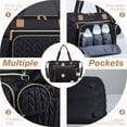 thumbnail image 4 of Bolsa para pañales Tonyeee, impermeable, grande, negra, con cambiador, 4 of 6