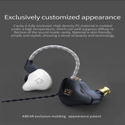 KBEAR KS1 in Ear Monitor Bass Earbuds Wired Earbuds,Clear Sound Stereo Headphones, Vocals Forwards High Resolution Noise Canceling Earphones, Dual Magnectic Circuit Dynamic Detachable Cable