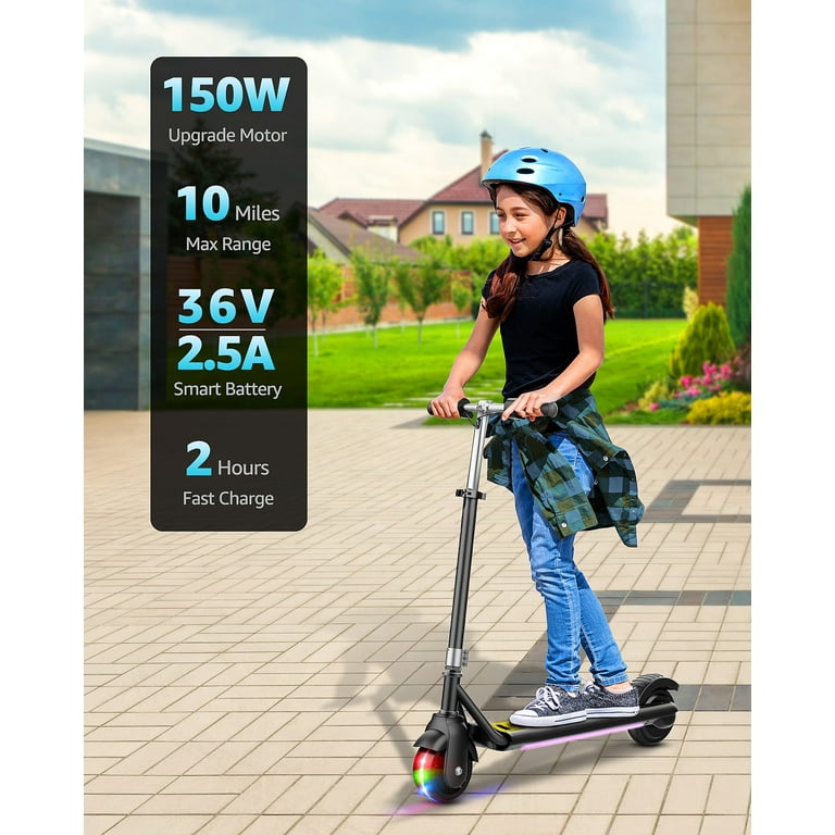 MIHOVER Electric Scooter for Kids, 150W Motor 10mph Speed