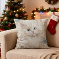 thumbnail image 2 of Cute Cat Print Pillow, Bedroom Living Room Sofa Cushion for Sofa Living Room Decoration, 18x18in (without Core), 2 of 6