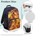 thumbnail image 7 of Aplkyhs School Backpack for Boys Girls Ages 6-18 Ergonomic Padded Straps Large Multi-Compartment Bookbag for Elementary Middle High School Use Fire Baseball Player, 7 of 7