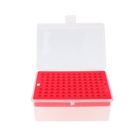 Universal 00ul Pipettor Pipette Tips 96 Box Holder Supplies -Red
