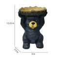 thumbnail image 2 of Hi-Line Gift Ltd 75619-S Sitting Bear Holding Bird Bath Garden Decor, 2 of 6