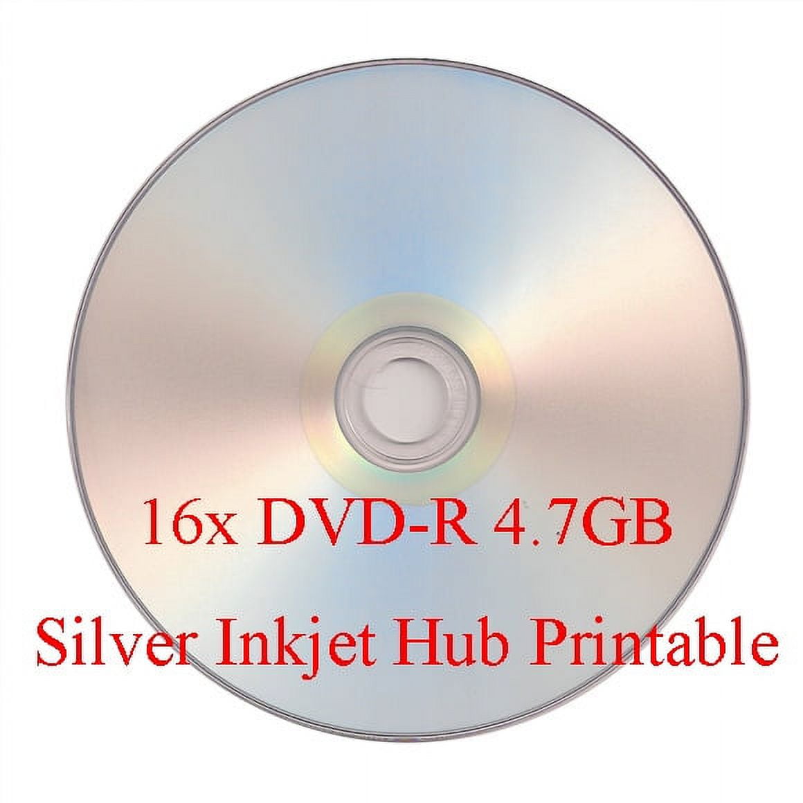 400 Pack Smartbuy 16X DVD-R 4.7GB 120Min Silver Inkjet Hub Printable Data Blank Media Recordable Disc
