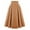 Khaki, variant on RUTAYY Women Elegant Solid Color Skirt Vintage Waist Pleated Skirt Casual Travel Skirts