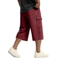 thumbnail image 4 of Dresfit Cargo Shorts Mens Drawstring Baggy Long Shorts Summer 2026 Below the Knee Work Capri Shorts Lightweight Stretch Cropped Outdoor Carpenter Shorts XL, 4 of 6