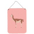 thumbnail image 1 of "Treasures Guanaco Pink Check Metal Print, 16hx12w, multicolor" Caroline's Treasures BB7921DS1216, 1 of 1