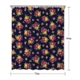 thumbnail image 5 of Pioneer Flower Floral Print Pattern Shower Curtain 72"x84", Bathroom Decorative Shower Curtain Set with 12 Hooks, Waterproof Washable, 5 of 6