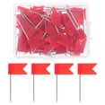 thumbnail image 4 of 50 Pcs Flag Push Pins World Map Tacks Plastic Marking Thumbtacks For Cork Board Travel Map Picture Hanging Home School Office Red, 4 of 5