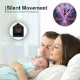 thumbnail image 6 of Neon Lights Rainbow Cityscape Wall Clock 10 Inch Silent Non Ticking Round Wooden Clock Decoration for Living Room Kitchen Bedroom Bathroom Office Classroom, 6 of 9