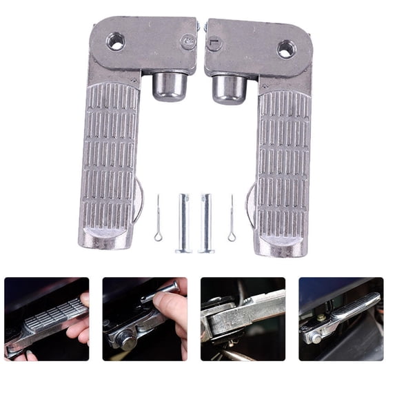 Worgeous 1 Pair Foot Peg Rest for Electric Vehicle Pedal Aluminum Alloy Footrest Pegs