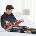 thumbnail image 6 of Fotbe Abstract Peacock Painting Pattern Long Sleeve Pajama Set for Men,Sleepwear Set,2-piece Loungewear Set,Soft PJs Comfy Nightwear with Pockets-XX-Large, 6 of 7