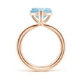 thumbnail image 2 of Angara Natural 2.52 Ct. Aquamarine Solitaire Ring in 14K Rose Gold for Women (Ring Size: 9), 2 of 9