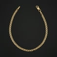 thumbnail image 2 of Au Naturale Solid 14k Yellow Gold Mariner Link Chain Anklet (2.6 mm, 10 inch), 2 of 7