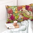 thumbnail image 4 of Fotbe Bright Mushrooms Funda de Almohada Decorativa Estilo Occidental, Lujo en Algodón, Fundas para Almohadas King, Cojín Estampado para Decoración del Hogar-14"x20", 4 of 6