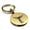 Gold, variant on Stainless Steel Whale Tail Maori Symbol Round Medallion Keychain Circle Ring