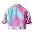 thumbnail image 4 of SHIWEN Toddler Baby Denim Jackets Spring Fall Kids Tie Dye Jeans Coats Button down Short Outerwear for Boys Girls 3m-6T, 4 of 9