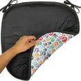 thumbnail image 6 of Skull Chair Seating Cushion, Halloween Themed Colorful Skulls and Crossbones Funny Cartoon Style Pattern Print, Soft Seat Pads for Office with Anti-slip Backing, 16"x16", Multicolor, by Ambesonne, 6 of 7