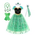 thumbnail image 1 of Vestidos de princesa Elsa Anna de Disney, vestido de malla con lentejuelas para niñas, disfraces de Reina de la nieve de Frozen, vestidos de fiesta de cumpleaños y Carnaval, 1 of 5