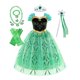 thumbnail image 1 of Vestidos de princesa Elsa Anna de Disney, vestido de malla con lentejuelas para niñas, disfraces de Reina de la nieve de Frozen, vestidos de fiesta de cumpleaños y Carnaval, 1 of 5