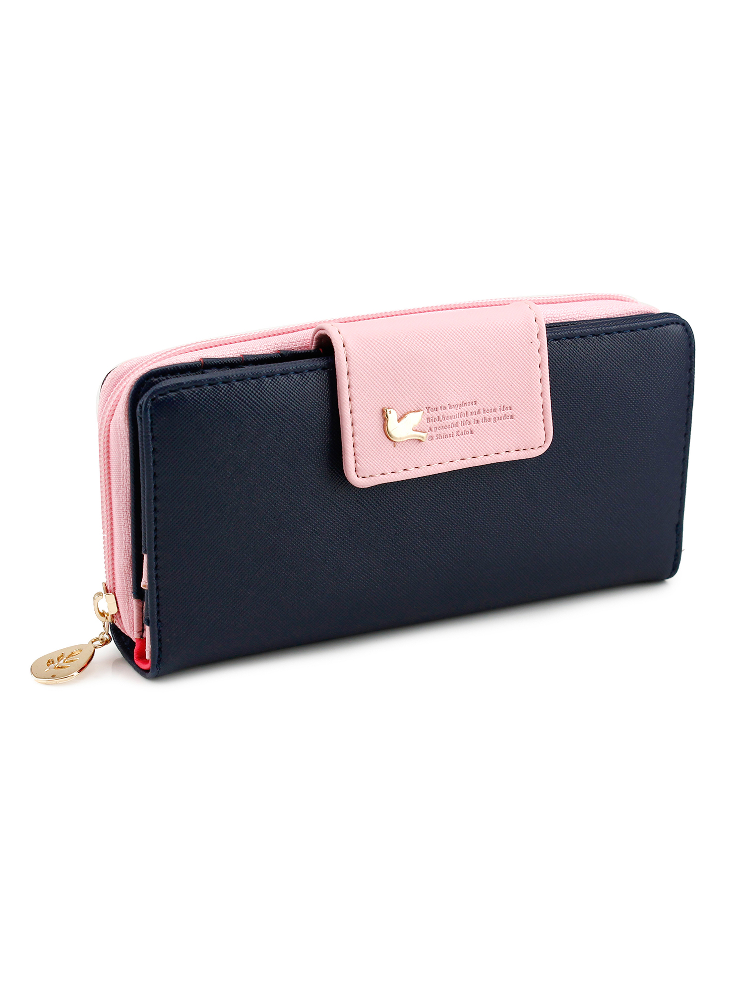 Gearonic New Fashion Lady Women PU Leather Cute Buckle Clutch Wallet Long Card Holder Case