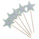 thumbnail image 1 of Adornos para cupcakes Colcomx 5 estrellas doradas y plateadas Topper de la torta, 1 of 7