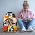 thumbnail image 2 of Aplkyhs Colorful Dog School Backpack for Boys Girls Ages 6-18 Large Capacity Lightweight Water Resistant Ergonomic Padded Straps for Elementary Middle High School Back to School, 2 of 7