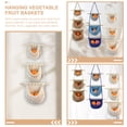thumbnail image 4 of 1Pack Bohemian Style Handmade Hanging Fruit Hammock Beige White Cotton Rope Jute Material Kitchen Organizer, 4 of 9