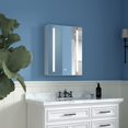 Lighted Bathroom Medicie Cabiet with Mirror, 20 x 26 Ich, Recessed or