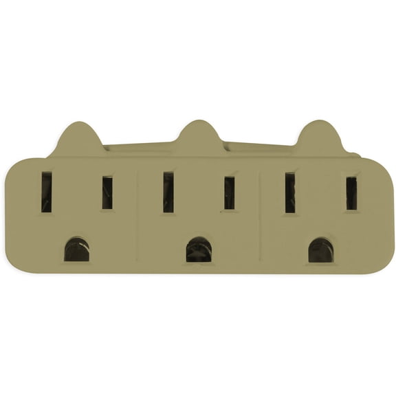 GoGreen Power 3-Outlet Wall Tap, Tan, 13000TT