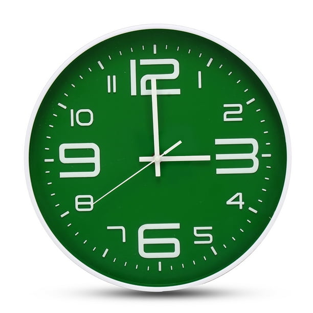 Asewon Grande Horloge Murale, 12 "Horloges Décoratives à Quartz Silencieuses, de Style Moderne Bon pour le Salon à la Maison Fonctionnant sur Batterie (Noir)