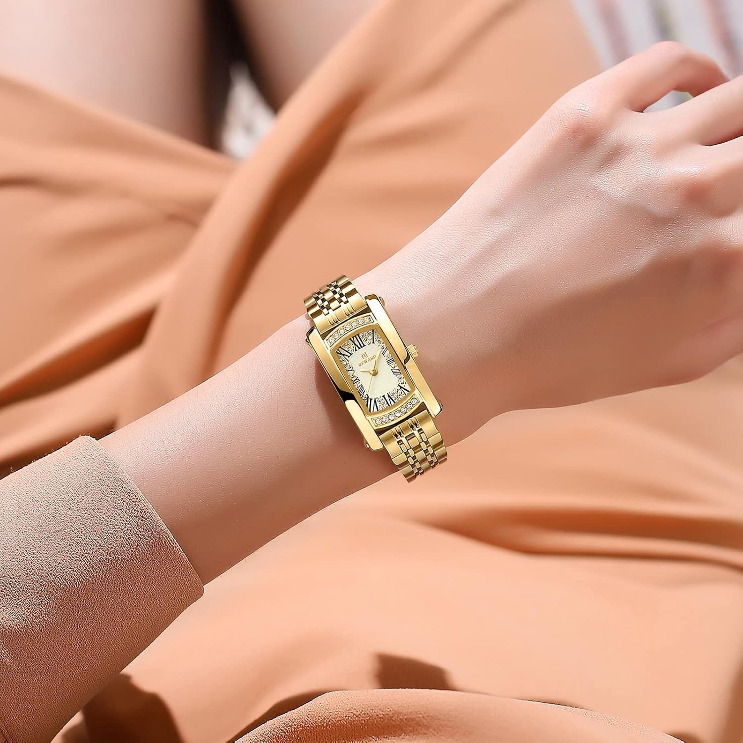 Watches Women with Date Silver Stainless Steel Luxury Ladies Watches with Small Writs Diamond for Women Waterproof Elegant Dress Quartz Analog Women's Wrist Watches Reloj de Mujer
