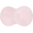 thumbnail image 2 of Body Candy Womens 2Pc Pink Rose Quartz Stone Double Flare Plug Earring Ear Plug Gauges Set of 2, 2 of 3
