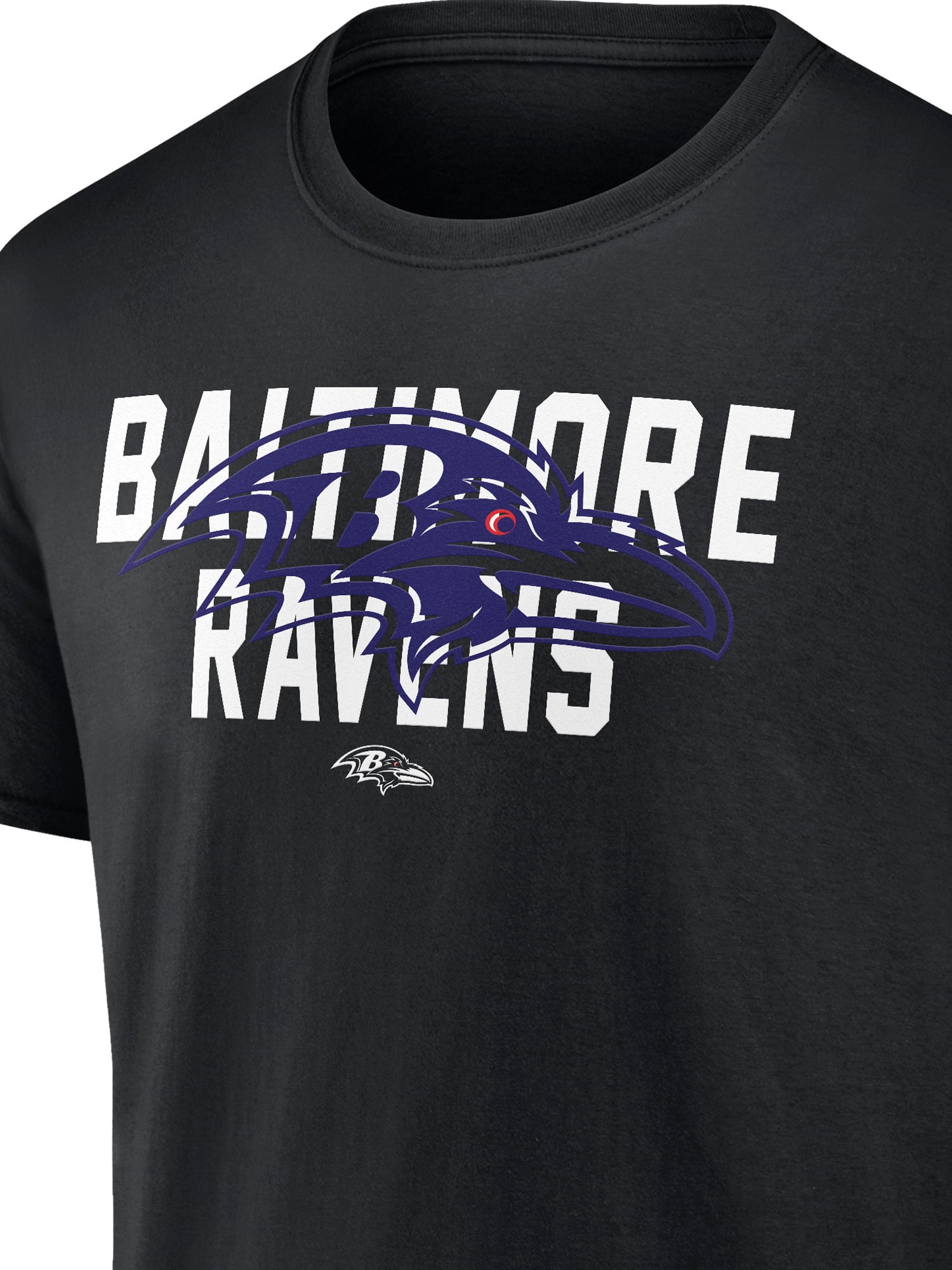 NFL Baltimore Ravens Men's Cotton Black Short Sleeve T-Shirt