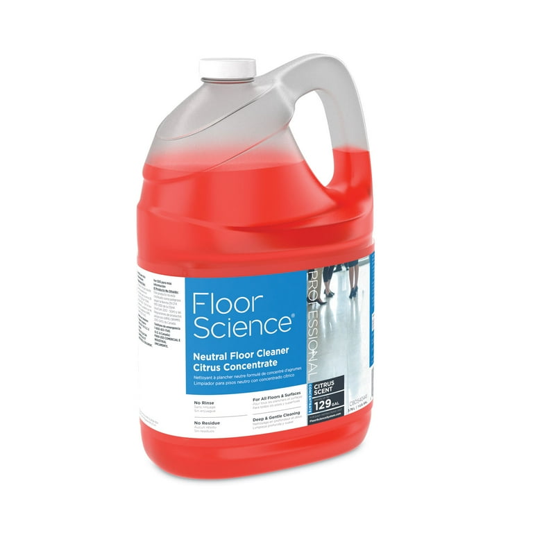Floor Science Neutral Floor Cleaner Concentrate, Citrus Scent, 1 gal, 4/Carton Floor Science Neutral Floor Cleaner Concentrate, Citrus Scent, 1 gal, 4/Carton