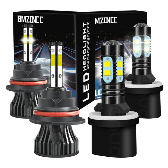 BMZONCC For Dodge Dakota Durango 1998-2000LED Bulbs,9007 High&Low Beam Headlight and 880 Fog Light