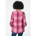 thumbnail image 2 of Roaman's Women's Plus Size Plaid Henley Tunic, 2 of 3