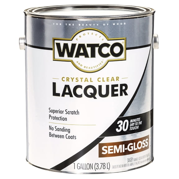 4-Pack of 1 gal Rust-Oleum 63131 Clear Watco Brushing Lacquer, Semi-Gloss