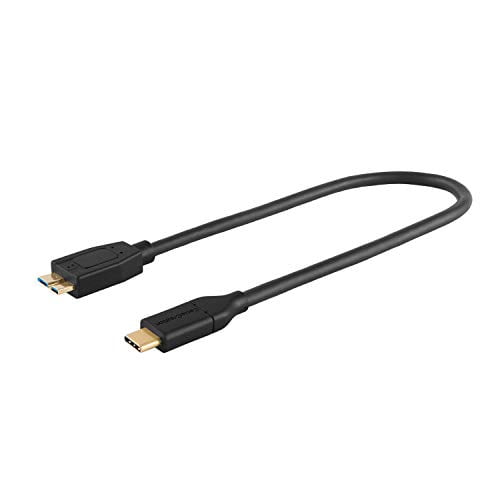 betale Nikke jubilæum CableCreation USB C to Micro B 3.0 Cable (Gen2/ 10Gbps), 1ft USB 3.1  External Hard Drive Cable, Compatible with MacBook (Pro), Galaxy S5 Note 3,  etc, 0.3M /Black - Walmart.com