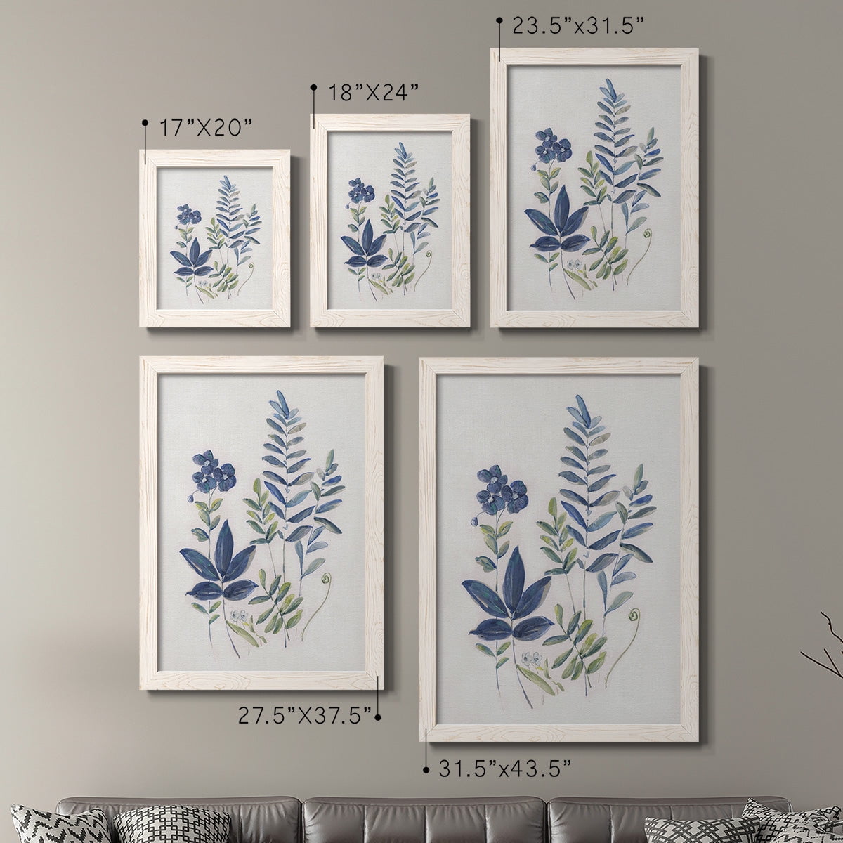 Fern Study I - Premium Framed Canvas 2 Piece Set - Ready to Hang