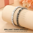thumbnail image 6 of PROSTEEL White Gold Plated Tennis Bracelet for Women with Simulated Diamond Wedding Gift 5mm Round Cut Cubic Zirconia Bracelets 6.8 inch, 6 of 8