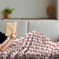thumbnail image 3 of Food Soft Flannel Fleece Throw Blanket, Simplistic Pattern of Appetizing Tacos and Soda Cups Doodle Drawing Print, Cozy Plush for Indoor and Outdoor Use, 70" x 90", Multicolor, by Ambesonne, 3 of 5